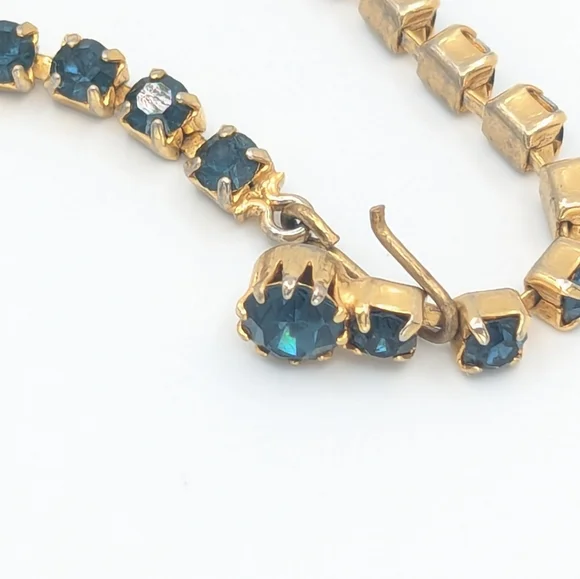 Vintage Multicolor Rhinestone Necklace - Picture 10 of 10